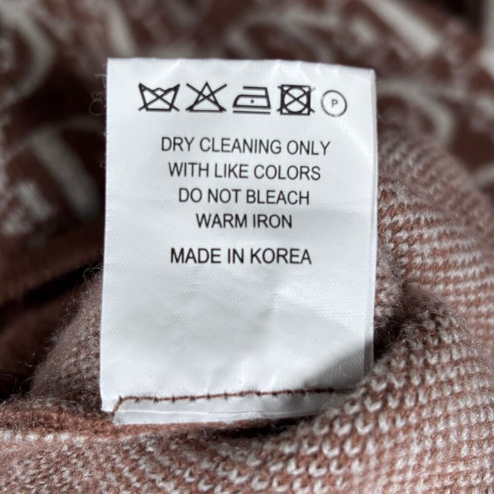 Vandy The Pink Vior Wool Blend Knit Sweater Streetwear Brown Cream Unisex M - Picture 5 of 7